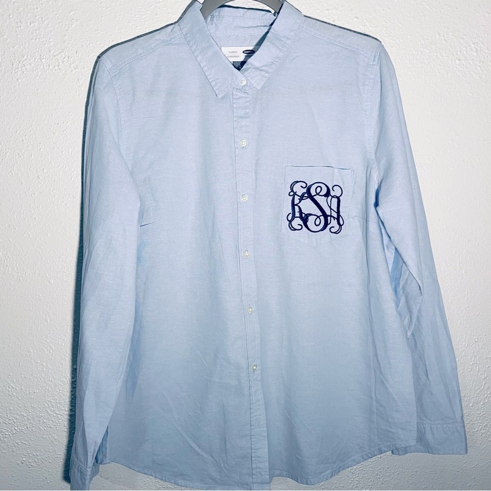 Old Navy Classic Down Cotton Academia Preppy Casual Shirt Women's L